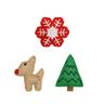 3x Felt Festive Pet Brands Cat Toy