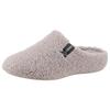 Pantoffel VERBENAS "YORK GALES", Damen, Gr. 38, grau (helltaupe), Textil, klassisch, Schuhe, Pantoffel, Hausschuh, Homeslipper zum Schlupfen