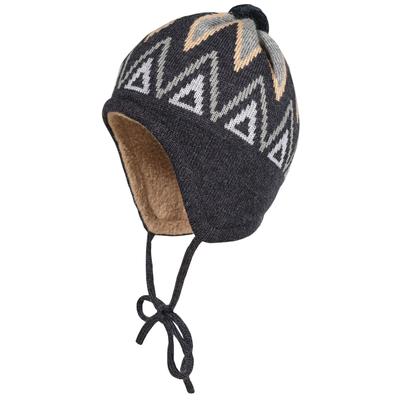 Strickmütze MAXIMO, Baby, Gr. 39, grau, Wolle, gemustert, casual, Mützen, aus Wolle im Norweger-Stil mit Pompon und Teddyfutter Image
