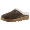 Pantoffel ROHDE "FOGGIA-D", Damen, Gr. 36, braun (dunkelbraun), Veloursleder, klassisch, Schuhe, Hausschuh, Clog mit herausnehmbarer Innensohle aus Lammwolle