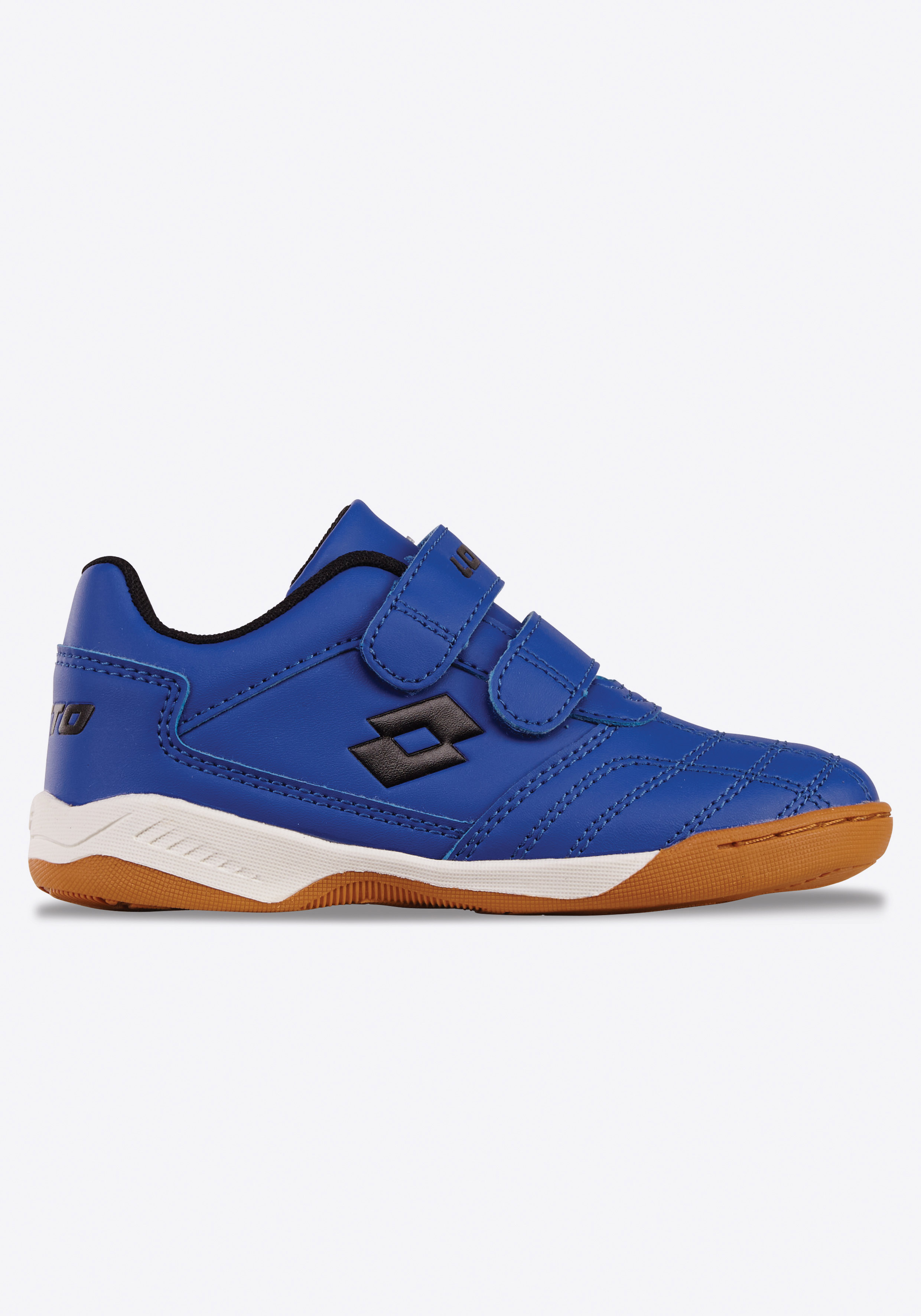 Hallenschuh LOTTO, Kinder, Gr. 32, blau (blau, schwarz), Synthetik, Schuhe Hallenschuh, mit Klettverschluss