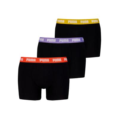 Boxershorts PUMA "PUMA MEN EVERYDAY BOXERS 3P", Herren, Gr. M, 3er Pack, schwarz, Obermaterial: 95% Baumwolle, 5% Elasthan, unifarben mit Farbeinsatz, eng, Unterhosen, mit Komfortbund Image