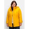 Steppjacke SHEEGO "Große Größen", Damen, Gr. 44, gelb (ocker), Obermaterial: 100% Polyester;Futter: 100% Polyester;Wattierung: 100% Polyester, unifarben, casual, figurbetont lang, Langarm, Jacken, mit Kapuze und Kontrastdetails