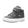 Sneaker KANGAROOS "Kavu III", Gr. 24, grau (steel grau, flame), Synthetik, sportlich, Schuhe, gefüttert