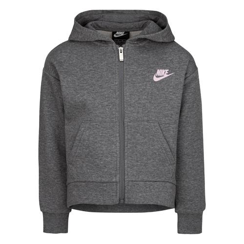 Kapuzensweatjacke NIKE SPORTSWEAR Gr. 122 (7), grau (dunkelgrau) Kinder Sweatjacken