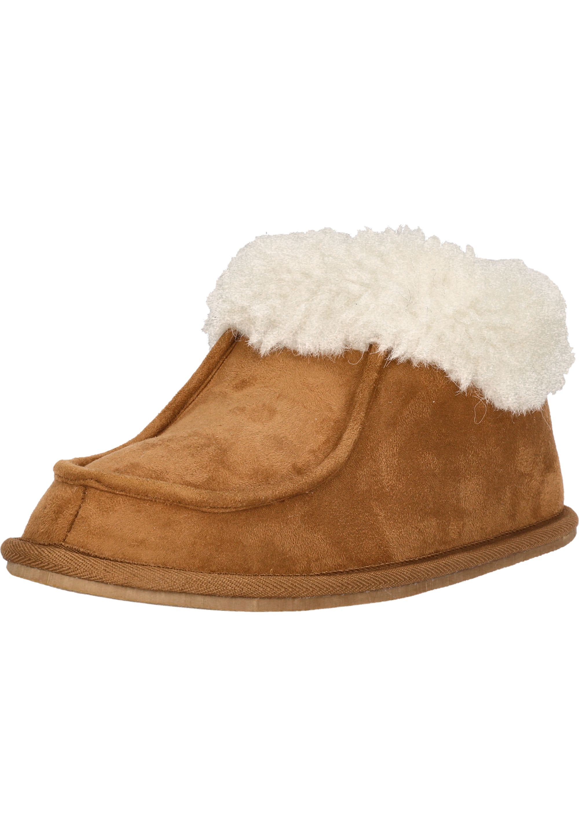 Hausschuh WHISTLER "Elian", Damen, Gr. 46, braun (cognac), Synthetik, Schuhe Hausschuh, mit kuscheliger Innensohle