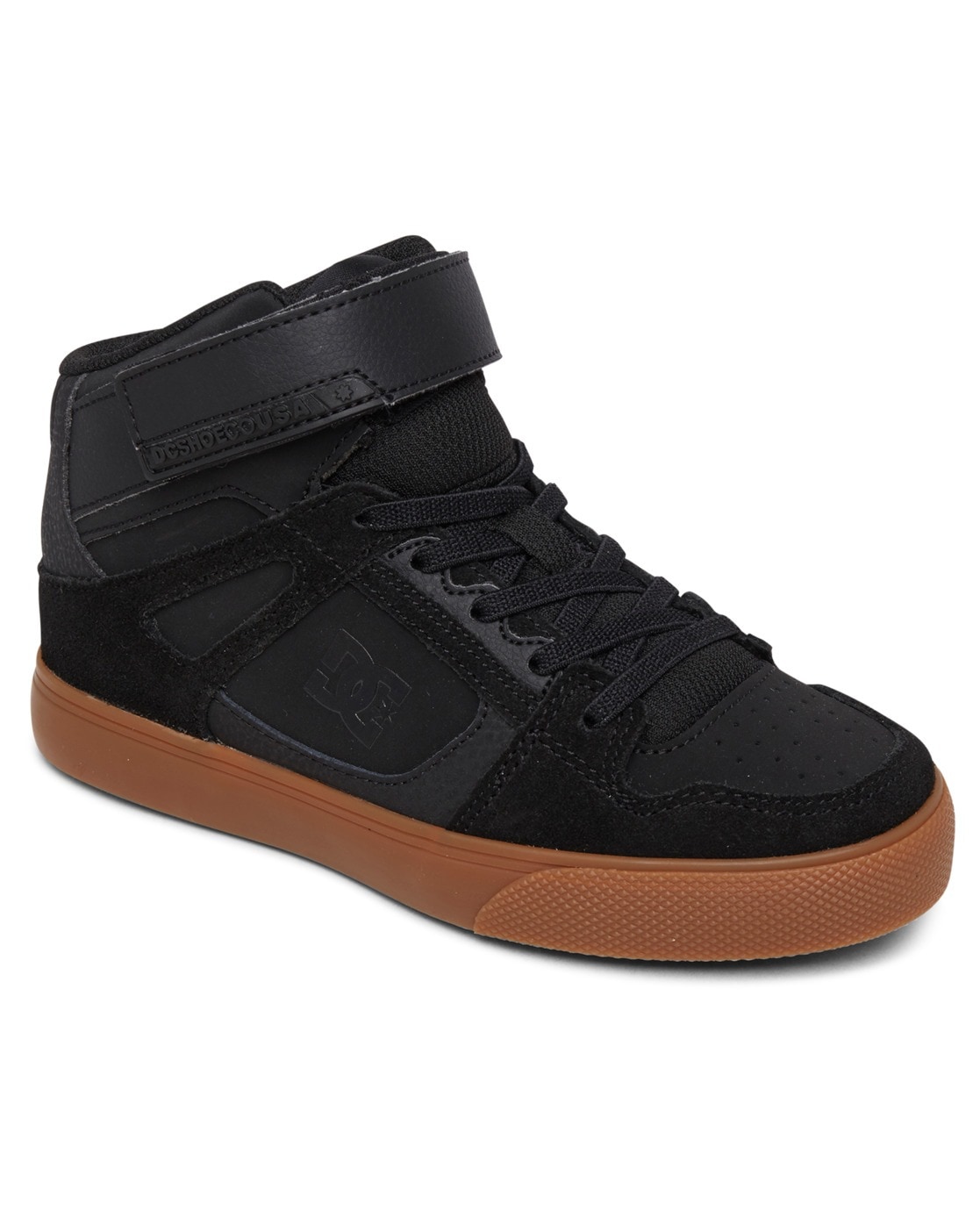 Sneaker DC SHOES "Pure High-Top EV", Kinder, Gr. 5(36), schwarz (schwarz, gum), Obermaterial: Leder / Futter: Textil / Außensohle: Gummi, Schuhe Image