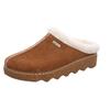 Pantoffel ROHDE "FOGGIA-D", Damen, Gr. 37, braun, Veloursleder, klassisch, Schuhe, Hausschuh, Clog mit herausnehmbarer Innensohle aus Lammwolle