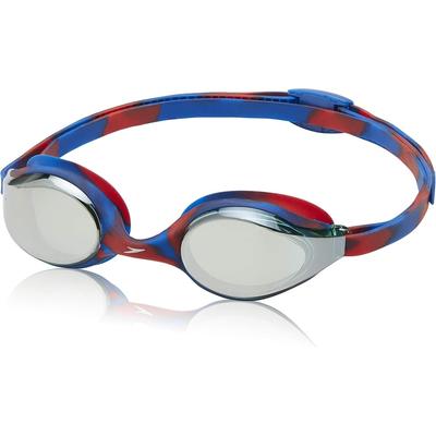 Speedo Hyper Flyer Mirrored Swim Goggle, Navy Red/Grey