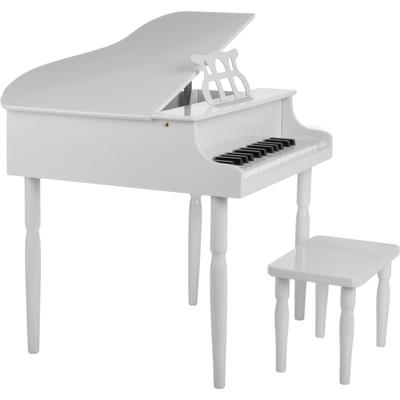 Hey Play Kids Piano - 30 Key Mini Grand Piano with Music Stand and Bench