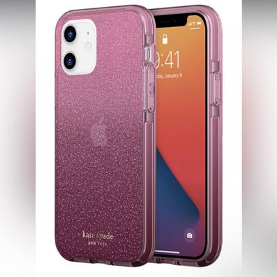Kate Spade Accessories | Kate Spade Defensive Case For Apple Iphone 12 Pro & Iphone 12 - Glitter Magenta | Color: Pink/Purple | Size: Iphone 12