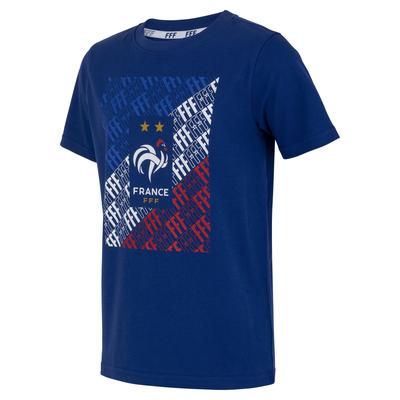 Frankreich Graphic Crest T-Shirt – Blau – Kinder Image