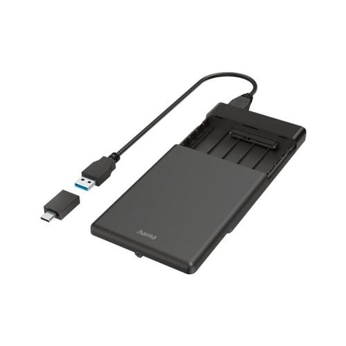 USB-Festplattengehäuse für 2,5"" SSD- und HDD-Festplatten, Hama, 13.3x1.6x8.7 cm