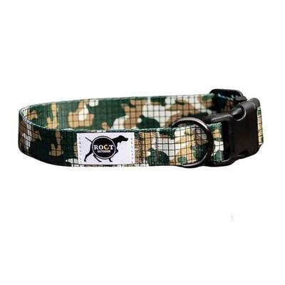 ROCT Outdoor Cascade Polyester Webbing Collar - Grassland Camo 18in - 26in