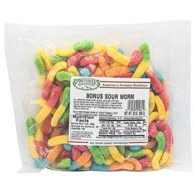 Sportsman's Warehouse Bonus Sour Worm Candy - 20 Servings