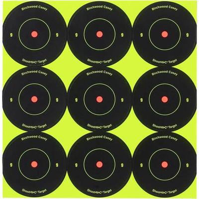 Birchwood Casey Shoot-N-C Self Adhesive Paper 2in Bullseye Target - Black/Yellow 2in