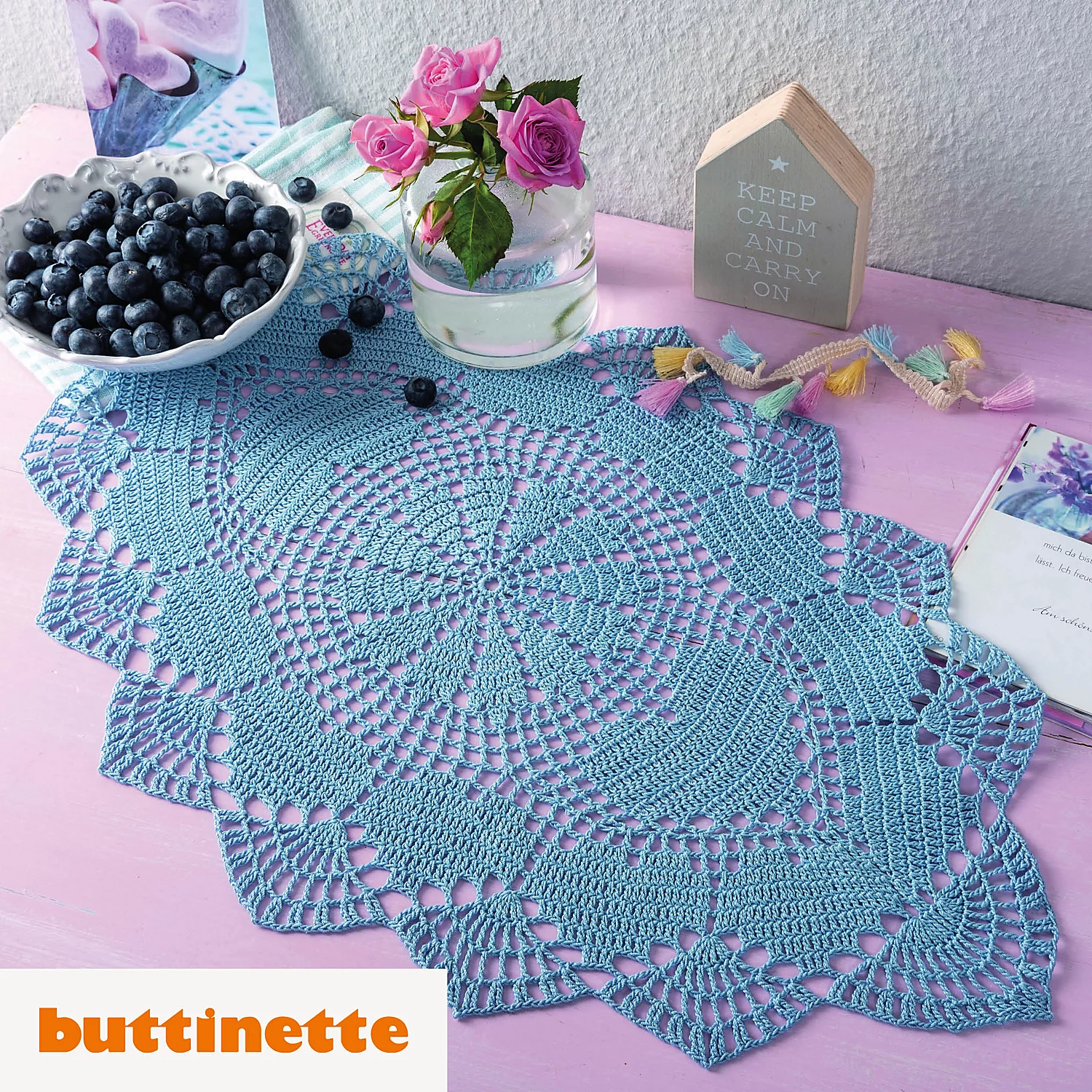 Häkelanleitung – Herziges Deckchen aus Woll Butt Diana Image