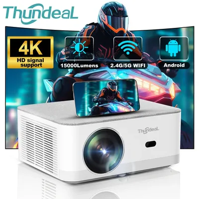 ThundeaL Projector Android TD92 Pro 4K 1080P WiFi Full HD Projector TD92Pro Portable 3D Video Smart Projetor Home Theater Cinema