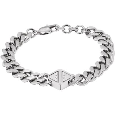 Armband EMPORIO ARMANI "Schmuck Geschenk Edelstahl Armschmuck Armkette, EGS3132040", silber (edelstahlfarben), Armbänder