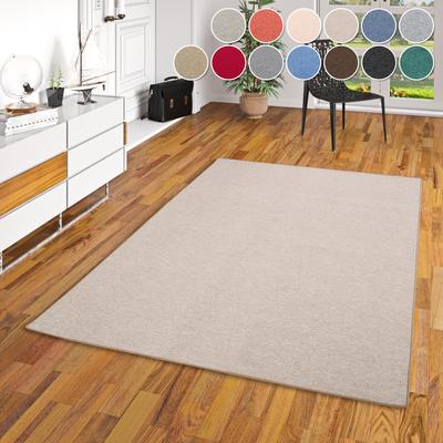 Teppich MY HOME "Fortis, Schlinge, Made in Netherlands", beige, B:400cm H:5mm L:400cm, Kunstfaser, Teppiche, Uni Farben, gekettelt, auch als Läufer, strapazierfähig, Wohnzimmer Image