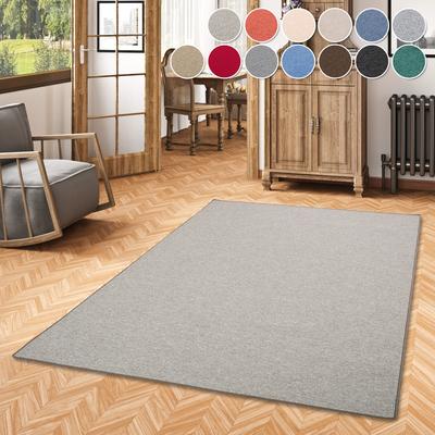 Teppich MY HOME "Fortis, Schlinge, Made in Netherlands", grau (taupe), B:100cm H:5mm L:400cm, Kunstfaser, Teppiche, Uni Farben, gekettelt, auch als Läufer, strapazierfähig, Wohnzimmer Image