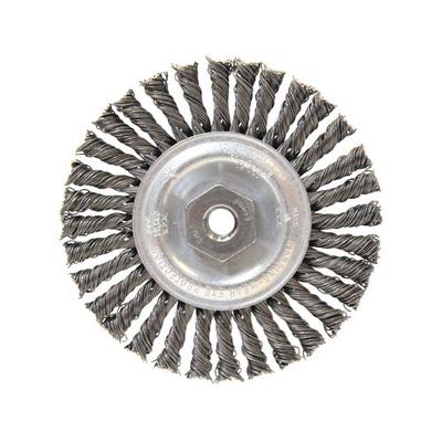 Anchor Brand Narrow Face Stringer Bead Wheel Brush, 4 D x 3/16 W, 0.02 Carbon Steel, 3/8 - 24 (102-BW-845)