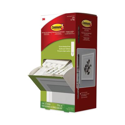 Command Picture Hanging Strips, Cabinet Pack, Removable, Holds Up to 6 lbs per Pair, 0.75 x 2.75, White, 4/Set, 50 Sets/Carton (MMM17201CABPK)
