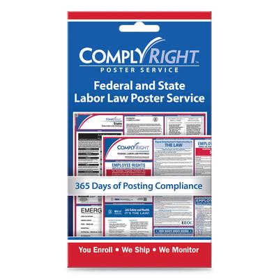 ComplyRight Labor Law Poster Service, "State/Federal Labor Law", 4w x 7h (TFPCRPS01)