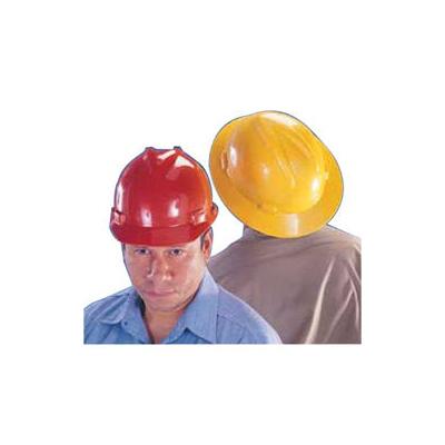 MSA V-Gard Protective Cap, Fas-Trac Ratchet, Slotted, Hi-Viz Orange (454-488146)