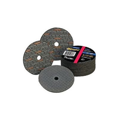 Norton Gemini Type 1 Reinforced Cut-Off Wheel, 3 in dia, 0.035 in Thick, 1/4 in Arbor, 60 Grit, Aluminum Oxide (547-66243510627)