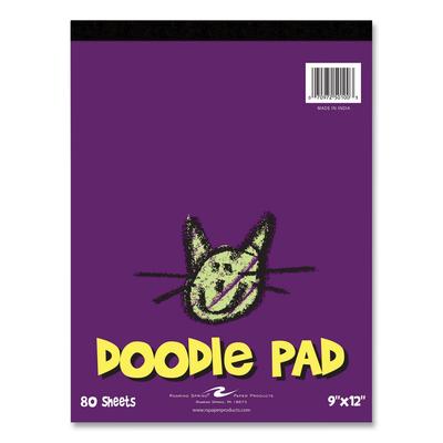 Roaring Spring Kids Doodle Pad, 80 White 9 x 12 Sheets, 12/Carton (ROA50100CS)
