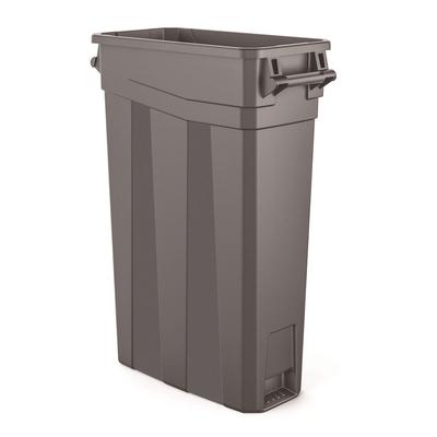 Suncast Commercial 23 Gallon Resin Slim Trash Can, Plastic, Gray (SUATCNH2030)