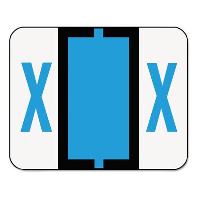 Smead A-Z Color-Coded End Tab Filing Labels, X, 1 x 1.25, White, 500/Roll (SMD67094)