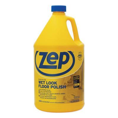 Zep Commercial Wet Look Floor Polish, 1 gal Bottle (ZPEZUWLFF128)