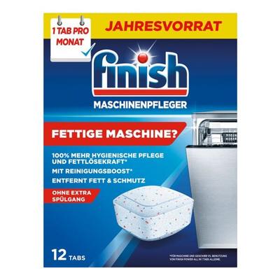 finish Maschinenpfleger Spülmaschine 12 Tabs Jahresvorrat weiß