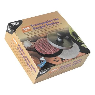 Papstar 500 Trennpapiere für Burger Patties weiß - Ø 13 cm weiß, 13 cm Image