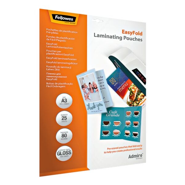 Fellowes Laminierfolien »Admire™ EasyFold« transparent, 30.3x42.6 cm Image