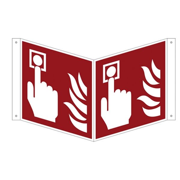 LimarLite Brandmeldezeichen Nasenschild »Brandmelder [F005]« 20 x 20 cm Kunststoff (1 mm), 20x20 cm