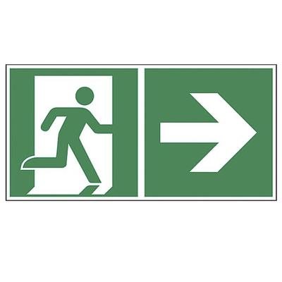 LimarLite Rettungszeichen »Notausgang rechts [E002]« 40 x 20 cm Folie (0,4 mm), 40x20 cm