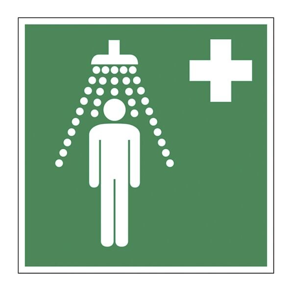 LimarLite Rettungszeichen »Notdusche [E012]« 20 x 20 cm Kunststoff (1 mm), 20x20 cm Image