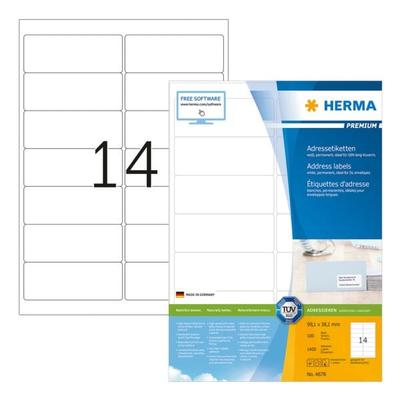 Herma 1400er-Pack Premium-Klebeetiketten »4678« weiß Image