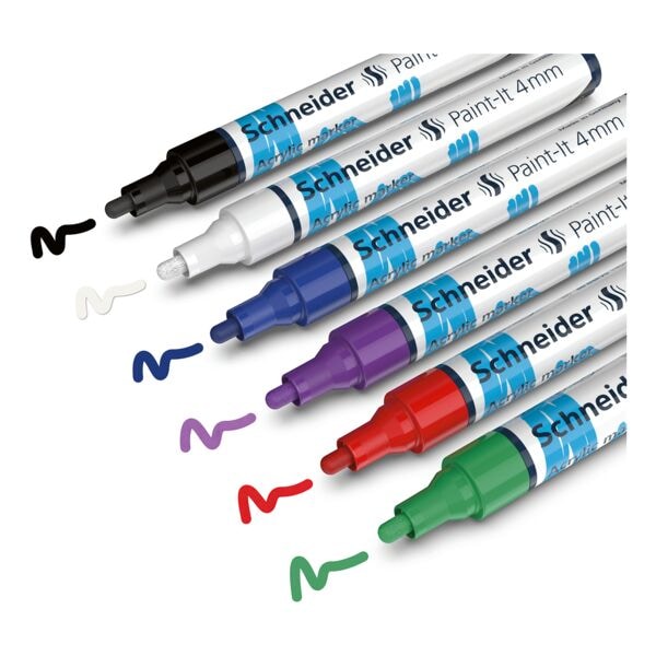 Schneider 6er-Etui Acrylmarker »Paint-It 4 mm« Image