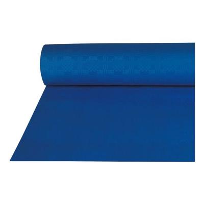 Papstar Papiertischtuch mit Damastprägung dunkelblau 1m x 50 m Rolle blau Image