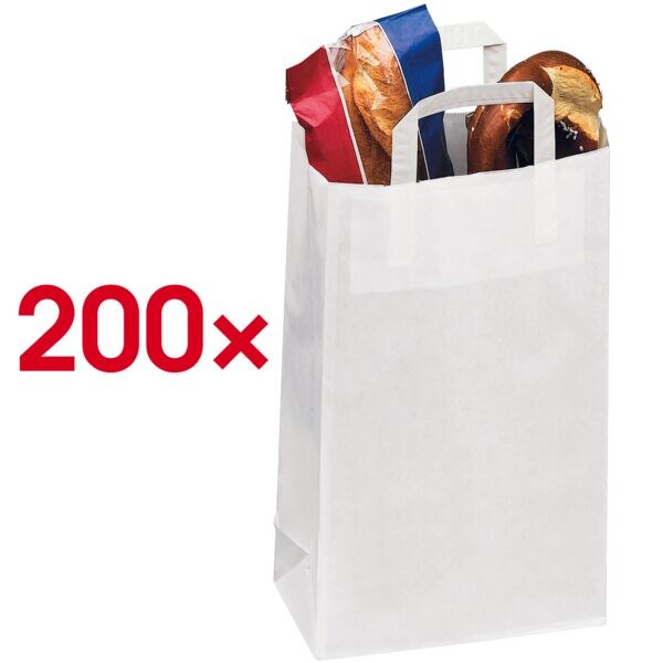 VP 200er-Pack Papier-Tragetaschen »Topcraft« 40,0 x 45,0 cm weiß weiß, 40x45 cm