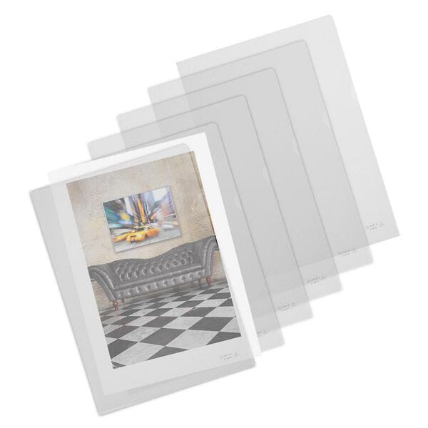 Hetzel 50er-Pack Sichthüllen - A4 - genarbt transparent Image