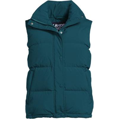 Puffer Down Gilet, Women, size: 20, regular, Blue, Nylon, by Lands' End