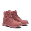 Schnürboots TIMBERLAND "Timberland Premium 6 INCH LACE UP", Gr. 39, rosa (md rot nubuck), Leder, sportlich, Schuhe, Winterstiefel, Schnürstiefel, Winterschuhe, wasserdicht