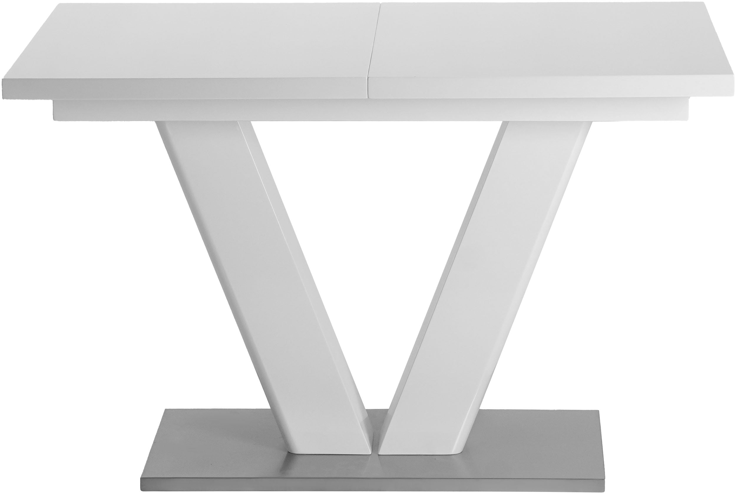 Esstisch HOME AFFAIRE "Elbach, TOPSELLER, OTTOs Choice", weiß, B:160cm H:76cm, Tische, Esstisch, Hochglanz weiß, Ausziehtisch 120-160 cm, Esszimmer