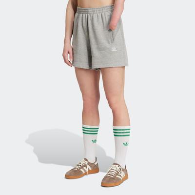 Shorts ADIDAS ORIGINALS "ESS SHORTS", Damen, Gr. M, N-Gr, grau (medium grau heather), Obermaterial: 100% Baumwolle, sportlich, Hosen Image