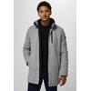 Outdoorjacke STREET ONE MEN, Herren, Gr. M (40), grau (winter grau melange), Stoff, Obermaterial: 75% Polyester, 25% Wolle; Futter: 100% Polyester, unifarben, casual, gerade hüftbedeckend, hoch geschlossener Ausschnitt, Langarm Bündchen, Jacken, mit...